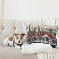 thumbnail image 4 of Ambesonne Retro Throw Pillow Cover 2 Pack, Parisian City Scenery Car Art, 18", Cream Grey Red, 4 of 7