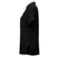 thumbnail image 6 of Womens Short Sleeve Tops Button Down Lapel Shirts for Women Side Split Solid Color Summer Tees with Pocket Gifts for Mom, 6 of 7