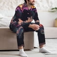 thumbnail image 7 of Daiia Explosive Fluid Splash Art for Men's Long-Sleeved Pajama Set – Soft & Comfortable Sleepwear Button-Up Pajamas Cozy Lounge Wear-Medium, 7 of 7
