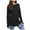 Black, variant on Women Summer Tops Women Long Sleeve Top Round Neck Basic Solid Color TShirt Shirt Thumbhole Tunic Long Sleeve Wrap Shirt Tech Dressy Tops for Leggings Fashion Top Teen Girl Thin Tee Shirts Black M