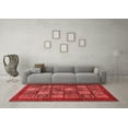 thumbnail image 3 of Ahgly Company Indoor Round Abstract Red Modern Area Rugs, 3' Round, 3 of 4