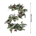 thumbnail image 3 of Guirlande de Noël Artificielle 6 Pieds de Long Faux Baies Rouges Réalistes Verdure avec Baies Rouges pour Décoration de Noël Intérieur Extérieur Guirlandes d'Arbre de Noël pour Escalier Cheminée Manteau Décoration de Vacances, 3 of 7