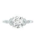 thumbnail image 4 of Rosec Jewels Lab Created Diamond Designer Engagement Ring - EF-VS Quality - Ready To Gift, 925 Sterling Silver, US 4.00, 4 of 8