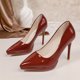 thumbnail image 5 of Tacones Altos de las Mujeres Punteados Del Dedo Del Pie de Cuero Patente Tacones Versátiles para Zapatos Casuales de las Mujeres Desgaste de Oficina Y Eventos Nocturnos, 5 of 9