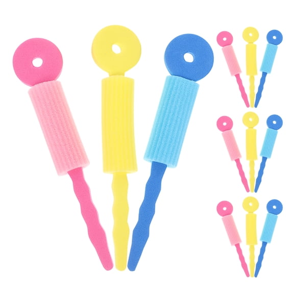 Uonlytech 30Pcs Comfortable Sponge Rollers for Natural Hair DIY Hair Curler Set with Assorted Colors