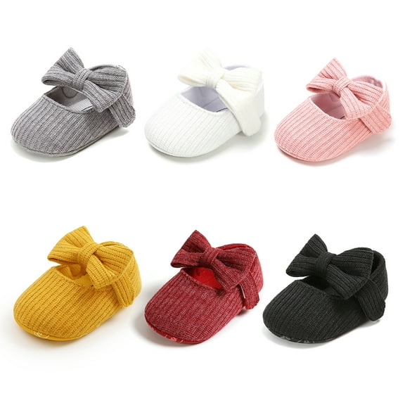 Autumn Baby Girl Anti-Slip Casual Walking Shoes Bow Sneakers Soft Soled Shoes