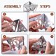 thumbnail image 2 of 2 uds Gotero de café plegable portátil de Acero inoxidable Plata yeacher, 2 of 8
