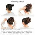 thumbnail image 6 of SEGO Messy Bun Scrunchies Hair Piece Hair Extensions Synthetic Hair Donut Updo Fake Ponytail Extensions For Women Red/Purple/Blue/Pink/Black/Blonde, 6 of 7