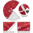 thumbnail image 2 of GZHJMY Valentine's Day Love Christmas Tree Skirt Home Decoration Large Round Christmas Tree Skirt for Holiday Party Home Christmas Day Ornaments, 35.4", 2 of 6