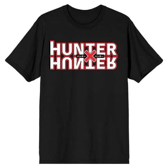 Hunter X Hunter Anime Cartoon Title Logo Black Graphic Tee- M