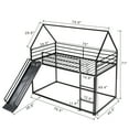 thumbnail image 7 of House Bunk Bed In Black Metal - Twin Over Twin, With Practical Construction & Slide Feature Black, Secure, 7 of 7