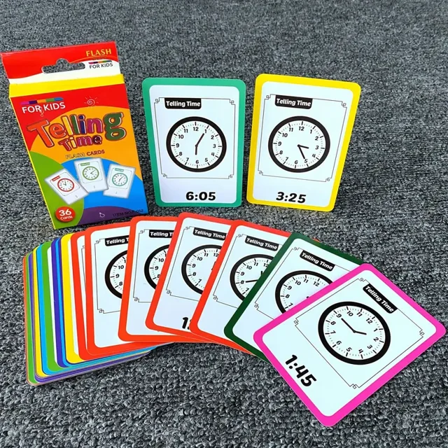 36 Pcs Flash Cards For Toddlers 3+ Years, Kindergarten, Preschool Flashcards Including Animal Shape Colour Telling Time Fruits Body Parts Vegetables Food&Drink Gong Bohan unisex