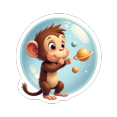thumbnail image 4 of Cartoon Monkey Theme Stickers, Waterproof Monkey Theme Sticker for Water Bottle Laptop Phone Cases Planner Skateboard Luggage Helmet Party Favor Decor, Ideal for Adults Teens Teacher Rewards, 4 of 9