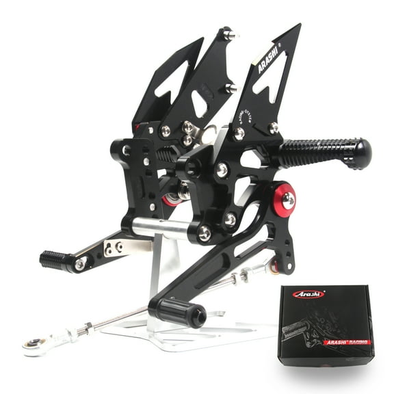Arashi(Version 2.0) Adjustable Rearsets for Kawasaki Ninja 250R EX250J SE 2008 - 2012 Motorcycle Accessories Racing Foot Pegs Footrests Rear Set Black 2009 2010 2011