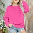 thumbnail image 5 of Tween Sweatshirt Long Sleeve Pink Sweatshirts Pullover Crewneck Blouse Shirt Tops Winter Clothes 13 Years Old Girl Clothes, 5 of 5