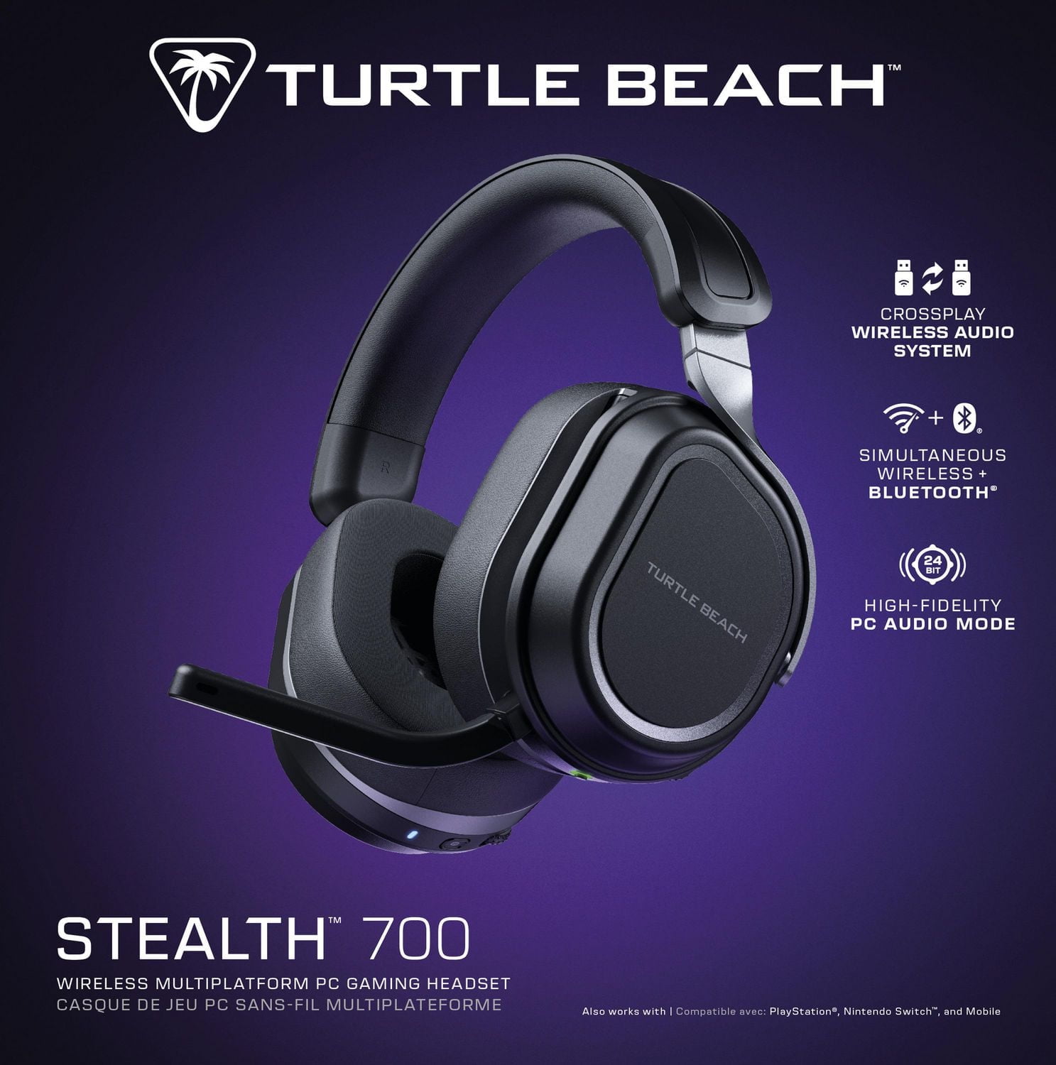 Turtle Beach® Stealth™ 700 – Black PC, PS5™, PS4™, & Bluetooth
