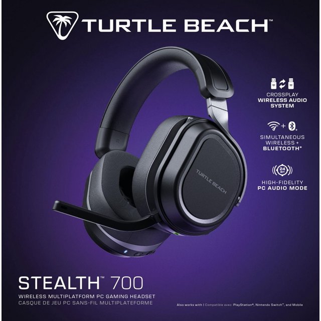 Turtle Beach® Stealth™ 700 – Black PC, PS5™, PS4™, & Bluetooth® Equipped Mobile Devices including Steam Deck™<br>