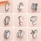 thumbnail image 3 of Anillo de plata tailandés creativo retro geométrico de moda punk europea y americana, anillo abierto simple para estudiantes, 3 of 6
