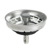 Highcraft Stainless Steel Kitchen Sink Strainer Basket - Replacement for Standard Drains 3-1/2 inch, with Stopper