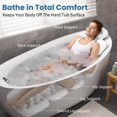 thumbnail image 2 of Almohada de baño para todo el cuerpo VOXOR para bañera con bolsa de lavandería blanca, 2 of 6