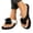 Black, variant on IEMIEMIEM Women's Platform Flip Flops Floral Wedge Sandals Comfortable Soft Cushion Slip on Summer Beach Vacation Thong Indoor Outdoor Walking Shoes White 10 Wide