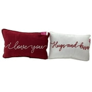 Way to Celebrate Valentines Love/Hug Lumbar Pillow, 16inches x 10inches