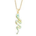 thumbnail image 1 of LUVCLS Collar de cadena con colgante de cristal de serpiente de colores esmaltados para mujer a la moda P6, 1 of 7