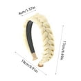 thumbnail image 3 of Headband WithTooth Wide Braid Messy Hair Hoop, Non-Slip Messy Braided Headband, Women Synthetic Hair Plaited Braids Elastic Headband, 3 of 5
