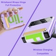 thumbnail image 4 of Compatible Purple Wrisband Case for Samsung Galaxy Z Flip 4 Case with Camera Lens Screen Protector,Shockproof Slim Bumper Cover Phone Case for Samsung Z Flip 4 5G Case with Kickstand Women Girls, 4 of 14