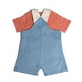 thumbnail image 2 of Disney Mickey Mouse Twill Square Neck Short Overalls and T-Shirt Outfit Set Newborn to Infant, 2 of 5