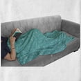 thumbnail image 6 of Kites Soft Flannel Fleece Throw Blanket, Doodle Clouds and Childhood Kites Creative Leisure Time Simplistic Design, Cozy Plush for Indoor and Outdoor Use, 70" x 90", Turquoise and White, by Ambesonne, 6 of 6