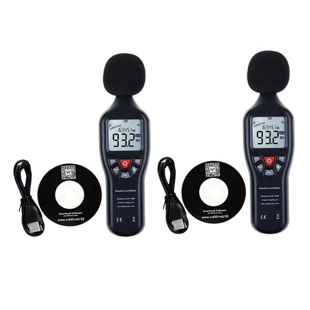 2X High- Noise Sensor Decibel Meter, Noise Meter Noise Meter, Noise Recorder Measuring 30-130DB USB Recording