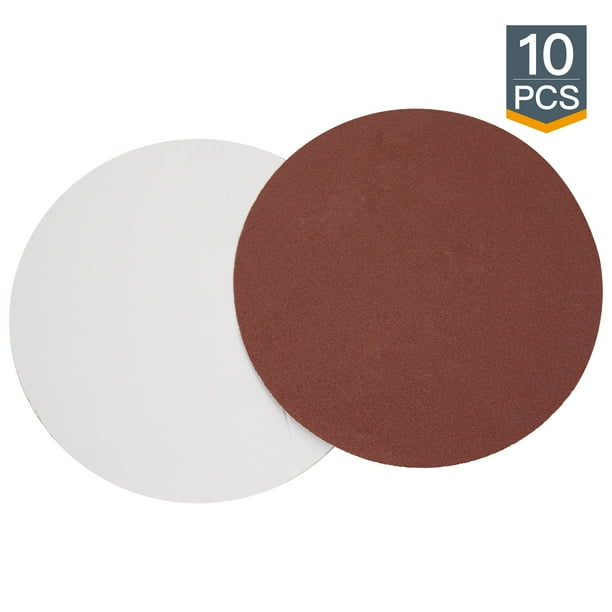 Powertec 110290 6Inch PSA 80 Grit Aluminum Oxide Adhesive Sanding Disc