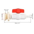 thumbnail image 2 of Uxcell ABS Ball Valve Barb Connector Spigot Kit G1/2 with Bulkhead Fitting Adapter White Red for Water Tank, 2 of 5