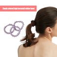 thumbnail image 4 of Cuerda para el cabello Qarigey 3 uds bandas de goma coloridas Accesorio para mujer Púrpura claro, 4 of 6