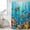 Blue, variant on Ocean Sea Turtle Shower Curtain, Waterproof Shower Curtains for Bathroom, Blue Coastal Fish Coral Jellyfish Marine Life Washable Fabric Bathtub Curtain Set Bath Decor with 12 Hooks 48"x72"