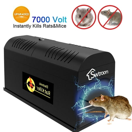 Electronic Rat Trap, Powerful Mouse Rodent Trap Killer,Eliminate Mice, Rats, Chipmunks and Squirrels Zapper Efficiently，Humanely and Safely-No Touch, No See