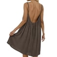 thumbnail image 4 of Tqcoqu Backless Casual Dresses for Women,Sleeveless Long Cami Lounge Backless Dress,Summer Loose Trendy Daliy Wear,Dark Gray,Women's S-XXXL, 4 of 7