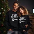 thumbnail image 2 of EcoLoom If Lost Return To Babe I Am Babe Couple Matching Long Sleeve Unisex Midweight Crewneck Sweatshirt, 2 of 4