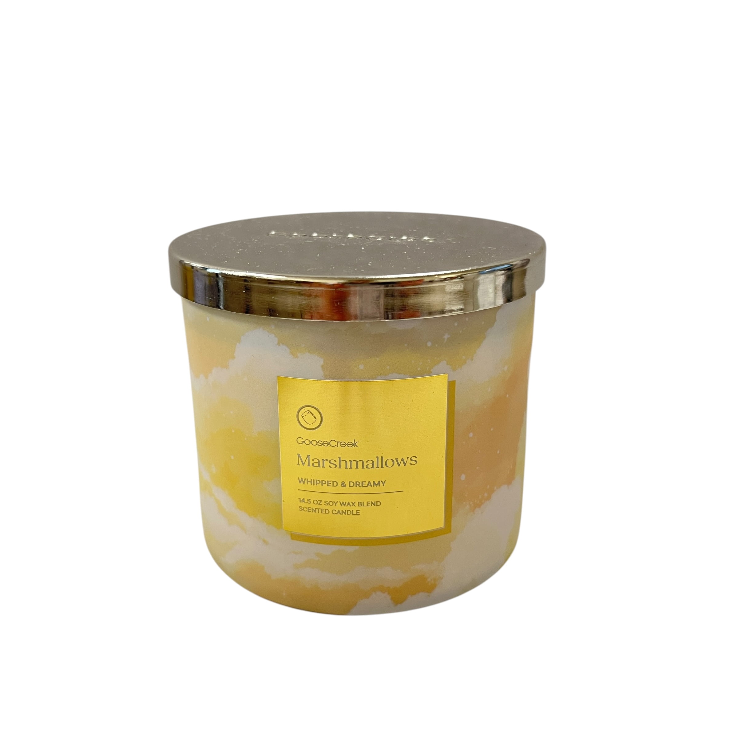 Goose Creek Marshmallows Scented 3 Wick Candle 14.5 oz Yellow / Gold Label