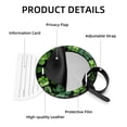 thumbnail image 4 of Saint Patrick's Day 2pcs PU Leather Round Bag Tags with Privacy Cover and Name ID Tag - Suitcase Tags for Travel Luggage, Handbags, Backpacks, School Bags, 4 of 6