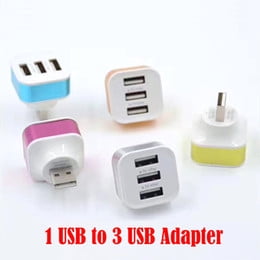 (2 pack) 1 USB to 3 USB Extender Converter Adapter for cell