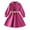 Hot Pink, variant on Lkhaha Girls Jacket Double Breasted Trench Dress With Belt Solid Color Long Sleeve Doll Collar Coat Size 6-7 Years