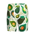 thumbnail image 5 of Naloa Green Avocado Men's Short Pajama Pants, Lounge Comfort Shorts with Elasticized Waistband and Side Pockets - Medium, 5 of 9