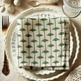 thumbnail image 1 of Vargottam Green Tree Print Cotton Muslin Napkins - Set of 12, 20-Inch, Luxurious Soft Cloth Napkins for Dining & Events, Absorbent, Washable & Tableware, 1 of 7