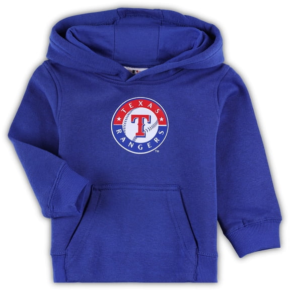 Toddler Royal Texas Rangers Team Primary Logo Fleece Pullover Hoodie
