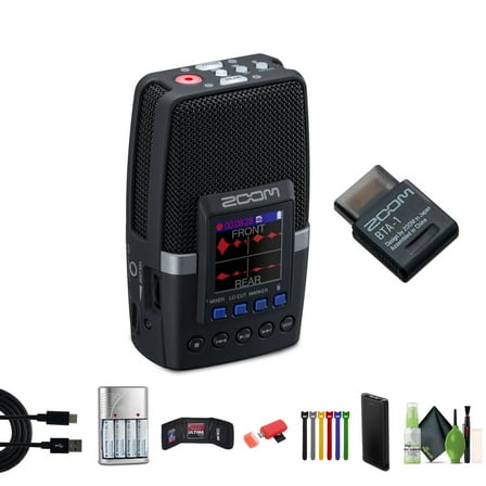 Zoom H2essential Multi-Mic Handy Recorder Bundle With BTA-1 Bluetooth Adapter for ARQ AR-48, L-20, R20, H3-VR & F6   USB Card Reader, SD/microSD   More