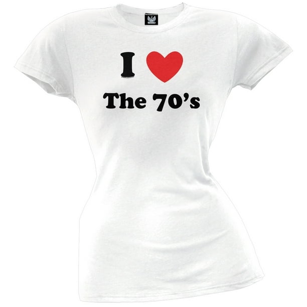 Old Glory - I Heart The 70's Juniors T-Shirt - X-Large - Walmart.com - Walmart.com