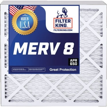 Filter King 16x25x4 Air Filter | 5-PACK | MERV 8 HVAC Pleated A/C Furnace Filters | MADE IN USA | Actual Size: 15.5 x 24.5 x 3.75"