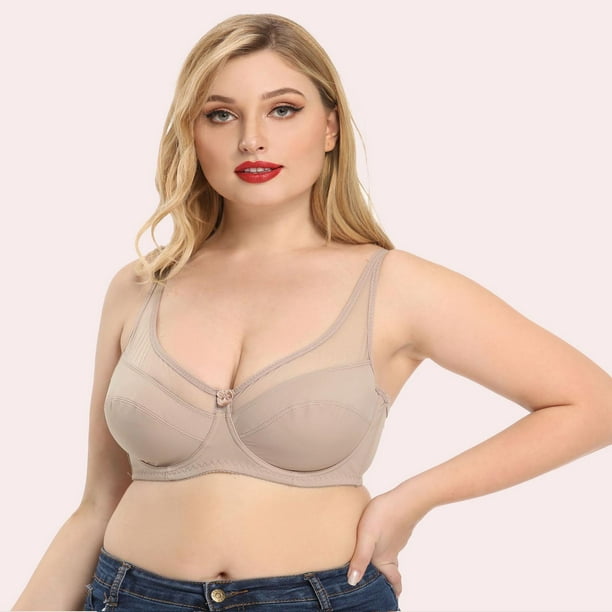 Women's Ultra-Thin Plus Size Gathered Big Bra Underwear Without Steel Ring  (Purple, 75C) at  Women's Clothing store